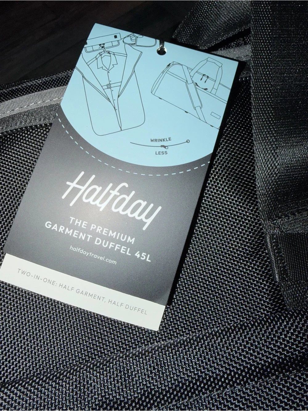 NWT Halfday Premium Garment Duffel 45L